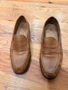 ZARA Men’s Brown Leather Penny Loafers